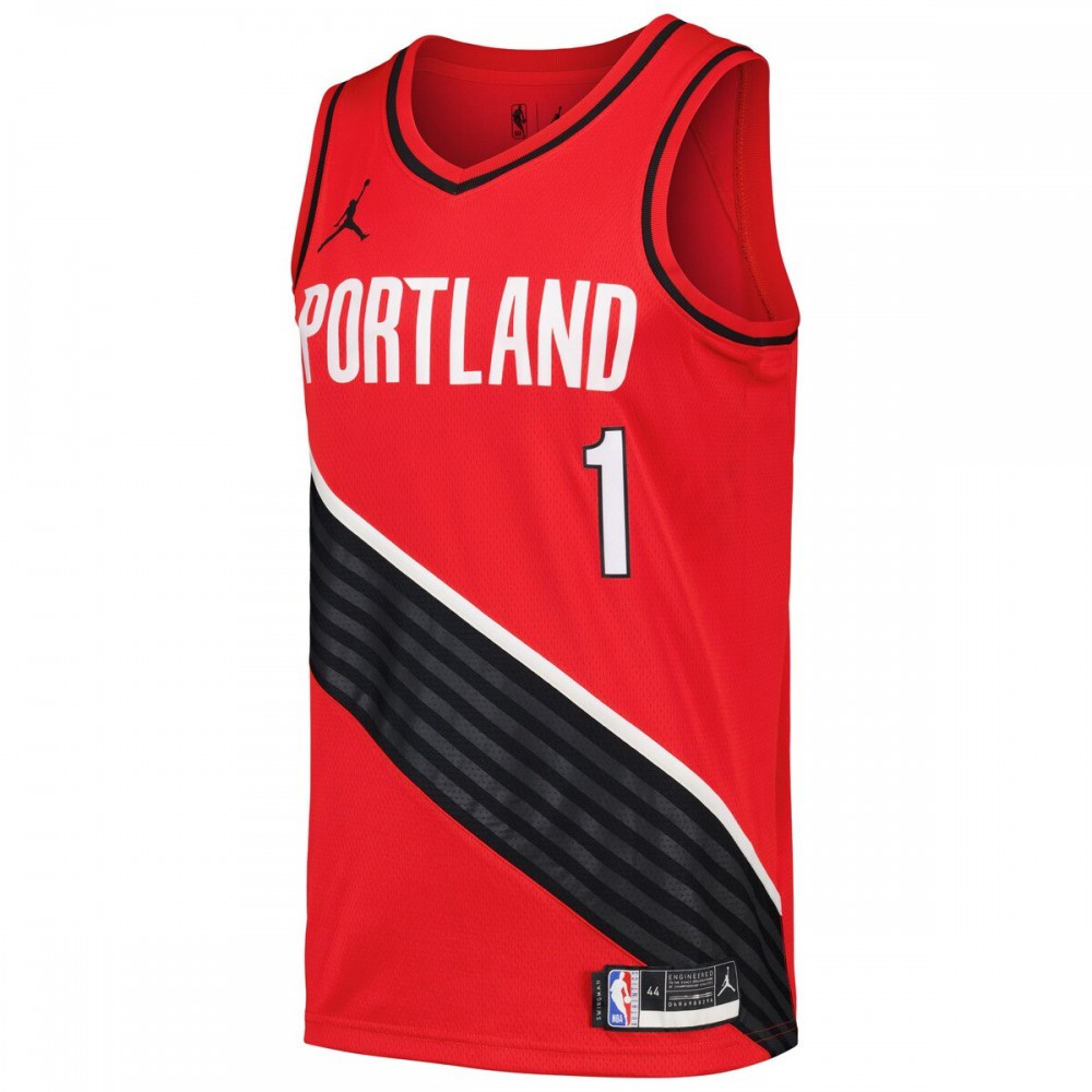 Anfernee Simons Portland Trail Blazers Jordan Brand Swingman Player Jersey - Statement Edition - Red-Pro Kit Vault | Brand New 26/27 Sports Jerseys